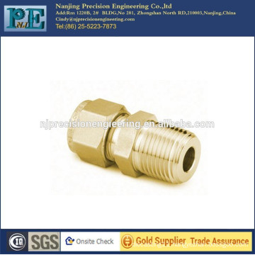 High precision cnc machining brass pipe fitting nozzle